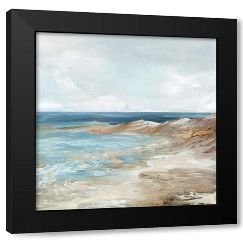 Sunkissed Sand and Sea Black Modern Wood Framed Art Print with Double Matting by Mavis, Luna