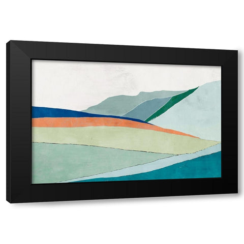 Hills Beneath Roving Sun Black Modern Wood Framed Art Print with Double Matting by Cacho, E.L.