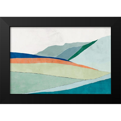 Hills Beneath Roving Sun Black Modern Wood Framed Art Print by Cacho, E.L.
