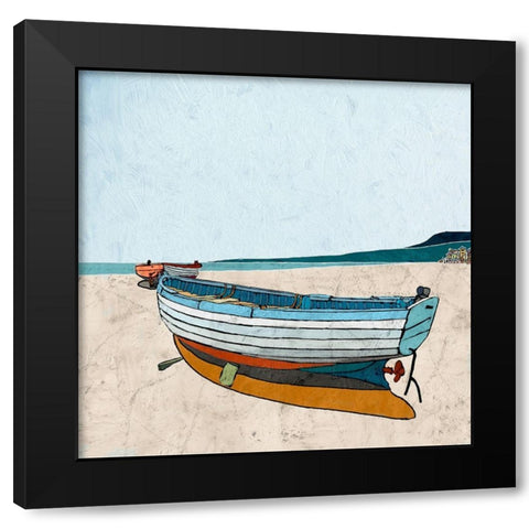Quiet Sleep Water Black Modern Wood Framed Art Print with Double Matting by Cacho, E.L.