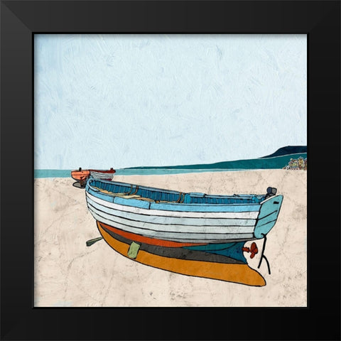 Quiet Sleep Water Black Modern Wood Framed Art Print by Cacho, E.L.