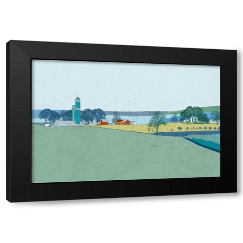 Pallor of Dawn Traces Black Modern Wood Framed Art Print by Cacho, E.L.