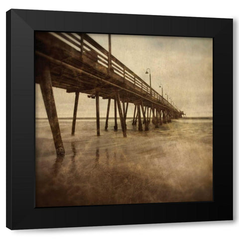 Vintage Pier I Black Modern Wood Framed Art Print by Hartson-Weddle, Ryan
