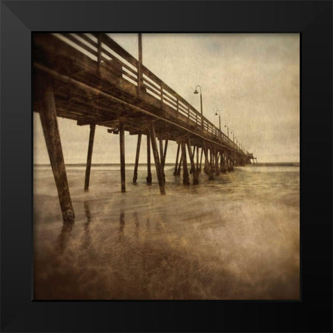 Vintage Pier I Black Modern Wood Framed Art Print by Hartson-Weddle, Ryan