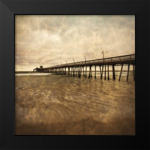 Vintage Pier II Black Modern Wood Framed Art Print by Hartson-Weddle, Ryan