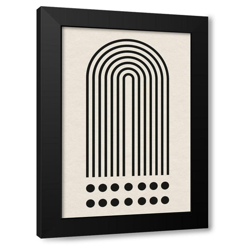 Geometric Minimalist II  Black Modern Wood Framed Art Print with Double Matting by William, Gary