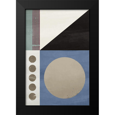 Blue Abstract Geometric I  Black Modern Wood Framed Art Print by William, Gary