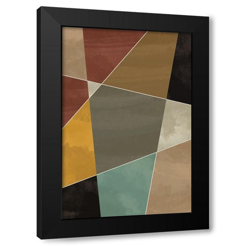 Geometric Jewels I  Black Modern Wood Framed Art Print with Double Matting by William, Gary