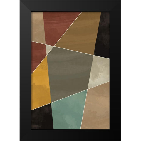Geometric Jewels I  Black Modern Wood Framed Art Print by William, Gary