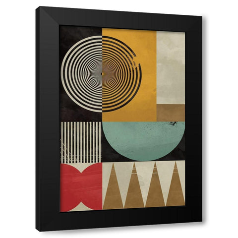 Colourful Heart I  Black Modern Wood Framed Art Print with Double Matting by William, Gary