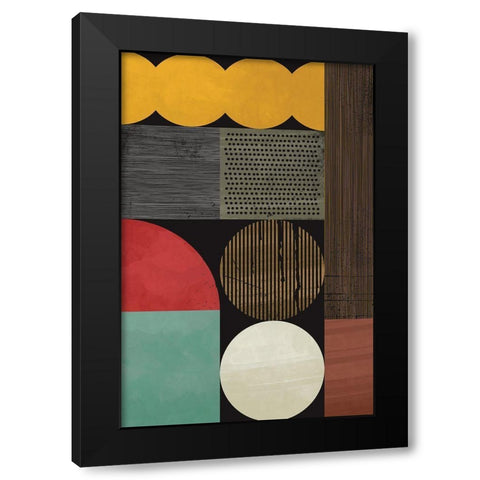 Colourful Heart II  Black Modern Wood Framed Art Print by William, Gary