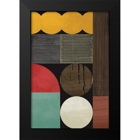 Colourful Heart II  Black Modern Wood Framed Art Print by William, Gary