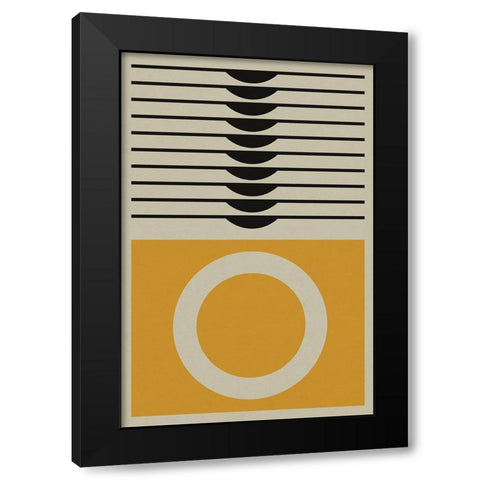 Yellow Ring Black Modern Wood Framed Art Print with Double Matting by Williams, Gary