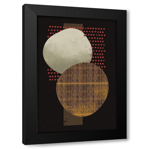 Abstract Geo II Black Modern Wood Framed Art Print with Double Matting by William, Gary
