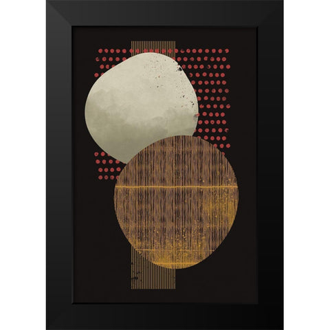 Abstract Geo II Black Modern Wood Framed Art Print by William, Gary