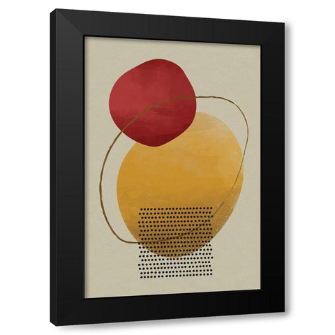 Geometric Hues II Black Modern Wood Framed Art Print by William, Gary