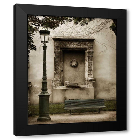 Among the Ruins Black Modern Wood Framed Art Print with Double Matting by White, Milla