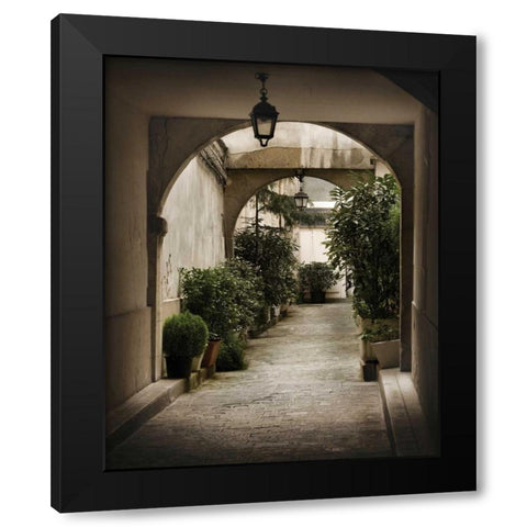 Through the Arches Black Modern Wood Framed Art Print by White, Milla