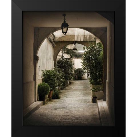 Through the Arches Black Modern Wood Framed Art Print by White, Milla