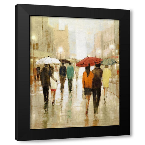 Gentle Rain Black Modern Wood Framed Art Print by Kroeker, Wendy