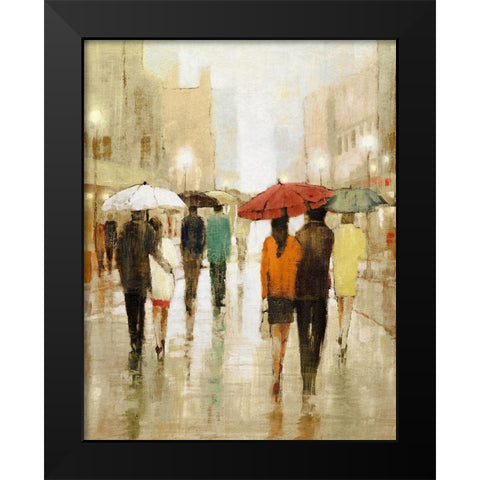 Gentle Rain Black Modern Wood Framed Art Print by Kroeker, Wendy
