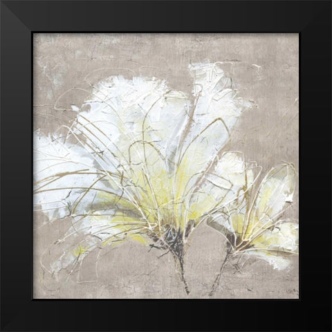 White Flowers II Black Modern Wood Framed Art Print by Kroeker, Wendy