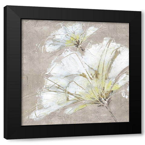 White Flowers III Black Modern Wood Framed Art Print by Kroeker, Wendy