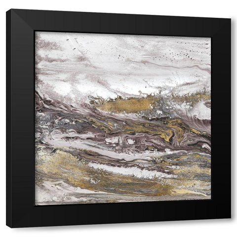Geode I Lavender Version  Black Modern Wood Framed Art Print with Double Matting by Kroeker, Wendy