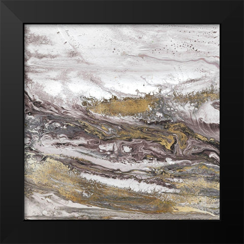 Geode I Lavender Version  Black Modern Wood Framed Art Print by Kroeker, Wendy