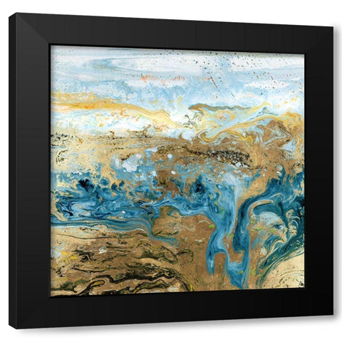 Geode III Black Modern Wood Framed Art Print by Kroeker, Wendy