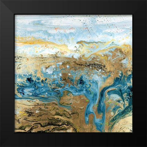 Geode III Black Modern Wood Framed Art Print by Kroeker, Wendy