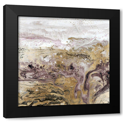 Geode III Lavender Version Black Modern Wood Framed Art Print by Kroeker, Wendy