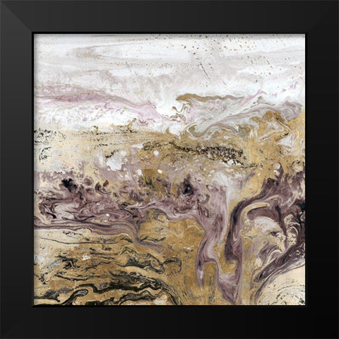 Geode III Lavender Version Black Modern Wood Framed Art Print by Kroeker, Wendy