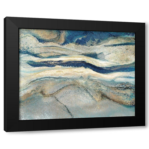Blue Danube II Black Modern Wood Framed Art Print with Double Matting by Kroeker, Wendy