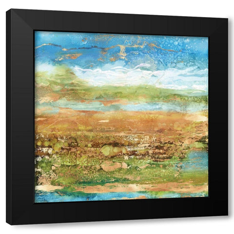 Field Stone II Black Modern Wood Framed Art Print by Kroeker, Wendy
