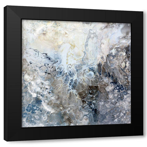 Calm Sensation Black Modern Wood Framed Art Print by Kroeker, Wendy