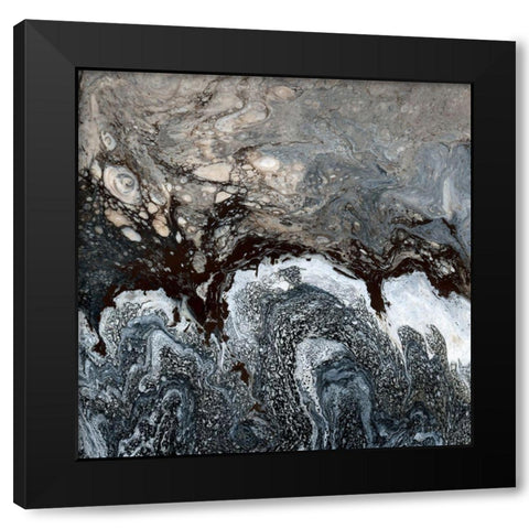 Shore Line Black Modern Wood Framed Art Print with Double Matting by Kroeker, Wendy