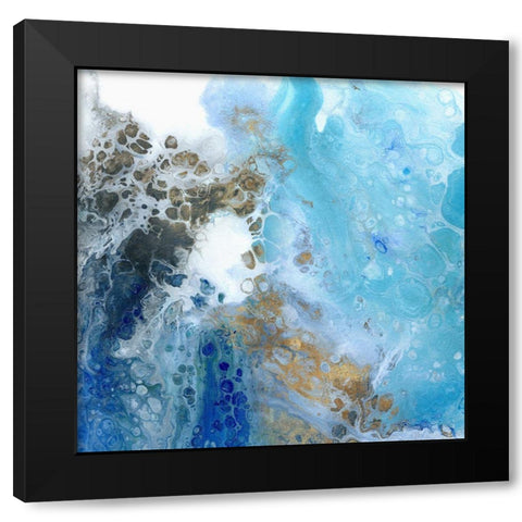 Blue Surf I  Black Modern Wood Framed Art Print with Double Matting by Kroeker, Wendy