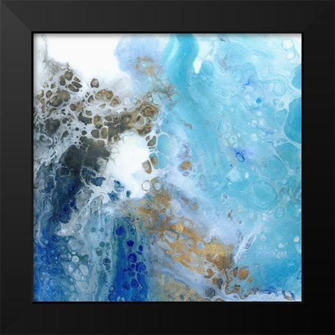 Blue Surf I  Black Modern Wood Framed Art Print by Kroeker, Wendy