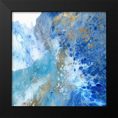 Blue Surf III Black Modern Wood Framed Art Print by Kroeker, Wendy