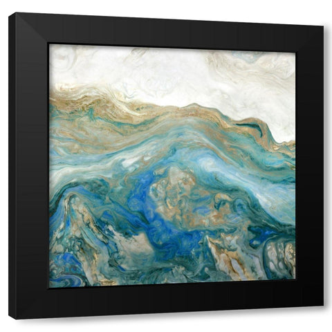 Blue Paassage I  Black Modern Wood Framed Art Print with Double Matting by Kroeker, Wendy