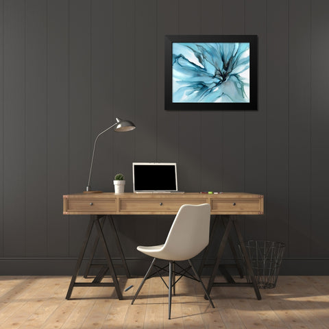 Charisma Blue  Black Modern Wood Framed Art Print by Kroker, Wendy