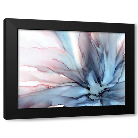 Petalo Flora  Black Modern Wood Framed Art Print with Double Matting by Kroker, Wendy