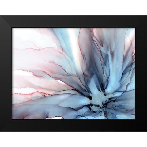 Petalo Flora  Black Modern Wood Framed Art Print by Kroker, Wendy