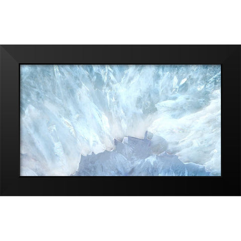 Blue Agate Light  Black Modern Wood Framed Art Print by Kroker, Wendy