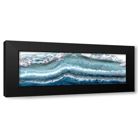 Lace Agate Light Blue I  Black Modern Wood Framed Art Print with Double Matting by Kroker, Wendy