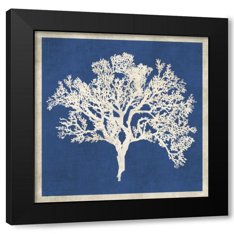 Cobalt Coral II Black Modern Wood Framed Art Print with Double Matting by Wilson, Aimee