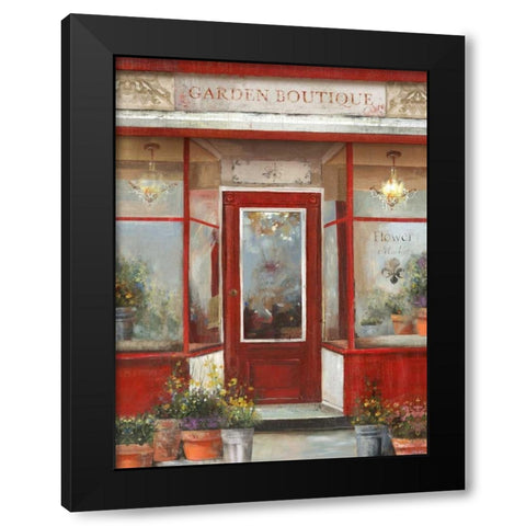 Flower Shop Black Modern Wood Framed Art Print by Wilson, Aimee