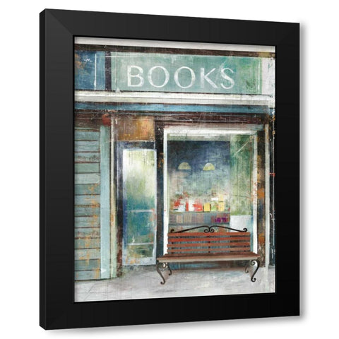 Readers Oasis Black Modern Wood Framed Art Print by Wilson, Aimee