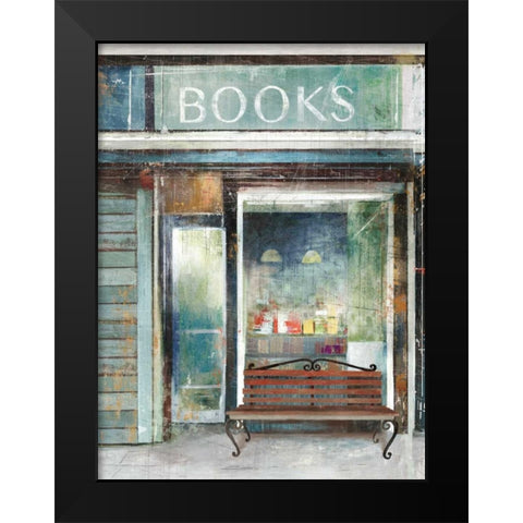 Readers Oasis Black Modern Wood Framed Art Print by Wilson, Aimee